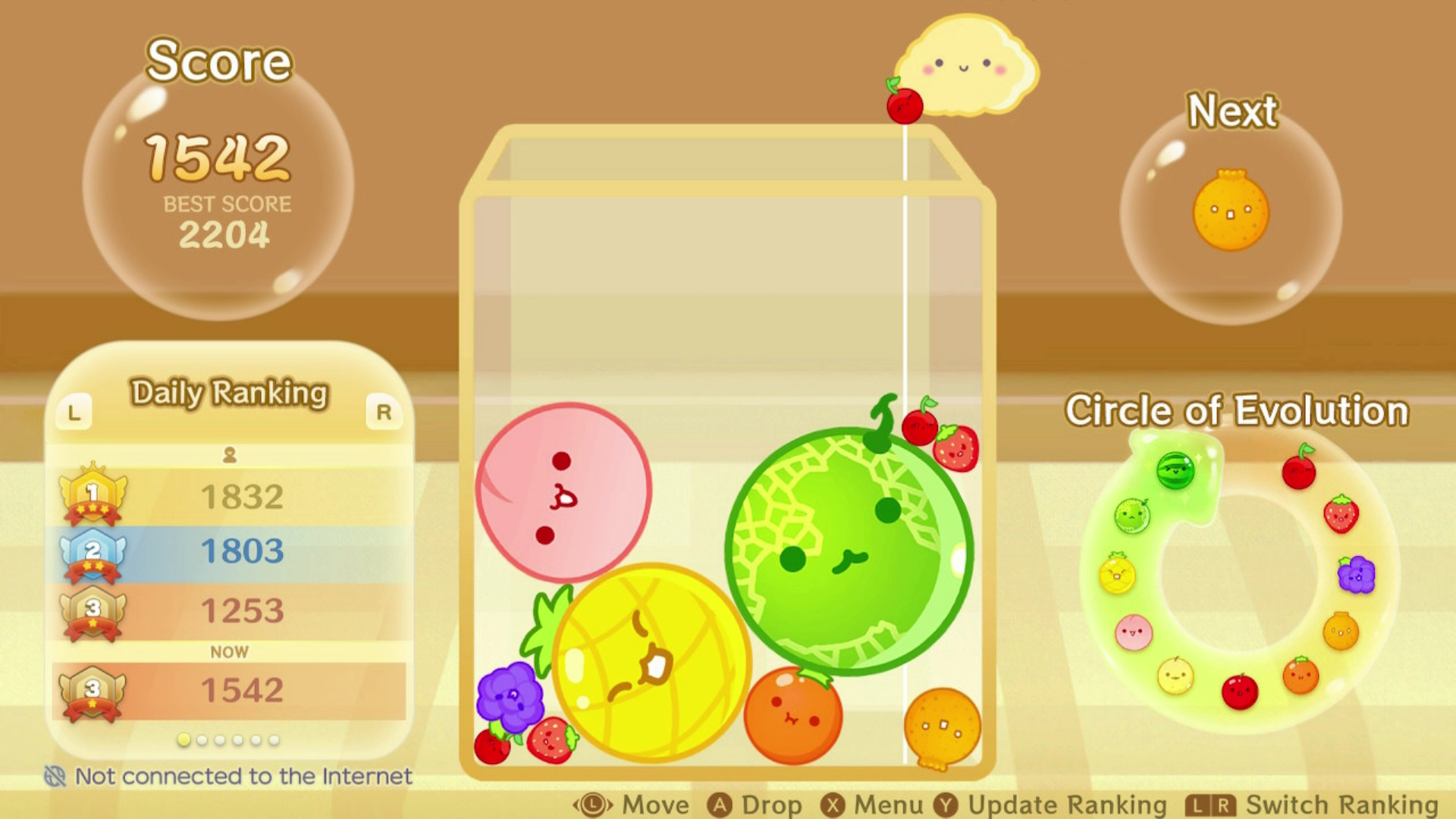 Nächste-Frucht-Anzeige im Suika Game